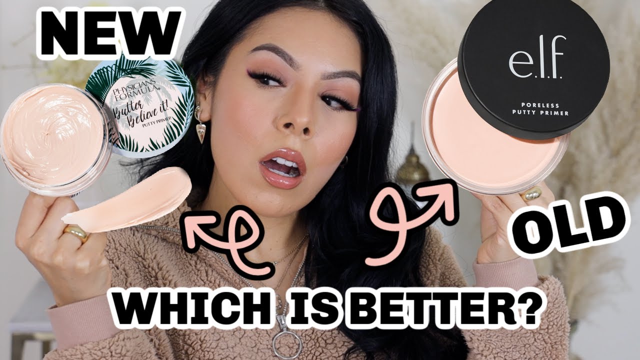 NEW 🔥PHYSICIANS FORMULA BUTTER PUTTY PRIMER $12 VS ELF PORELESS PUTTY PRIMER $8|| WHICH IS BETTER?