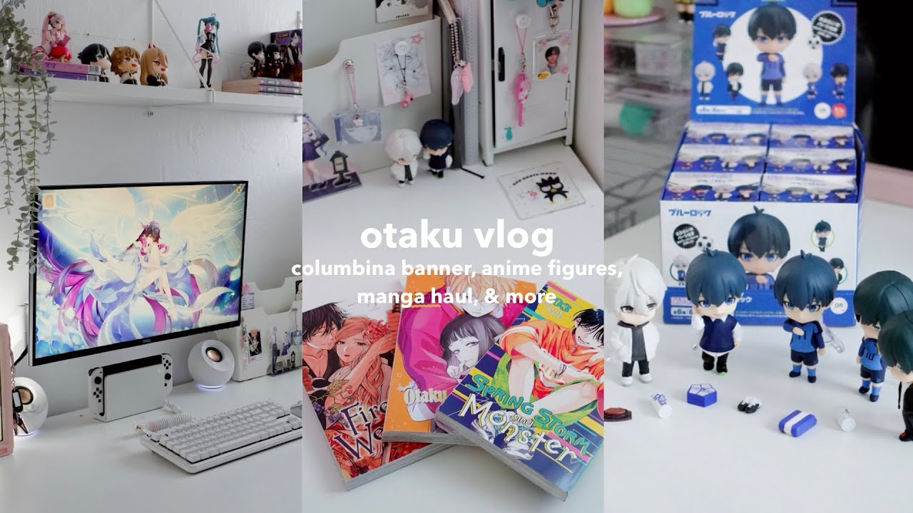 otaku vlog 🎮 | columbina banner, anime figures, manga haul, & more