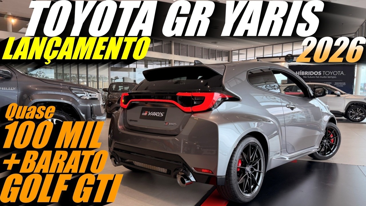 LANÇAMENTO Novo Toyota GR YARIS 2026! Chega MUITO mais BARATO que GOLF GTI 2026 e CIVIC TYPE R