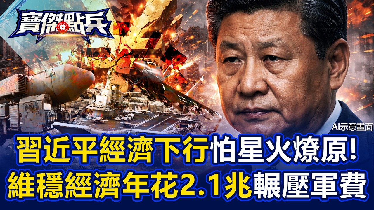 中國維穩年花2.1兆更勝軍費1.9兆 習近平經濟下行就怕「星火燎原」！ - 黃世聰 吳子嘉  劉寶傑《寶傑點兵》20260327-2