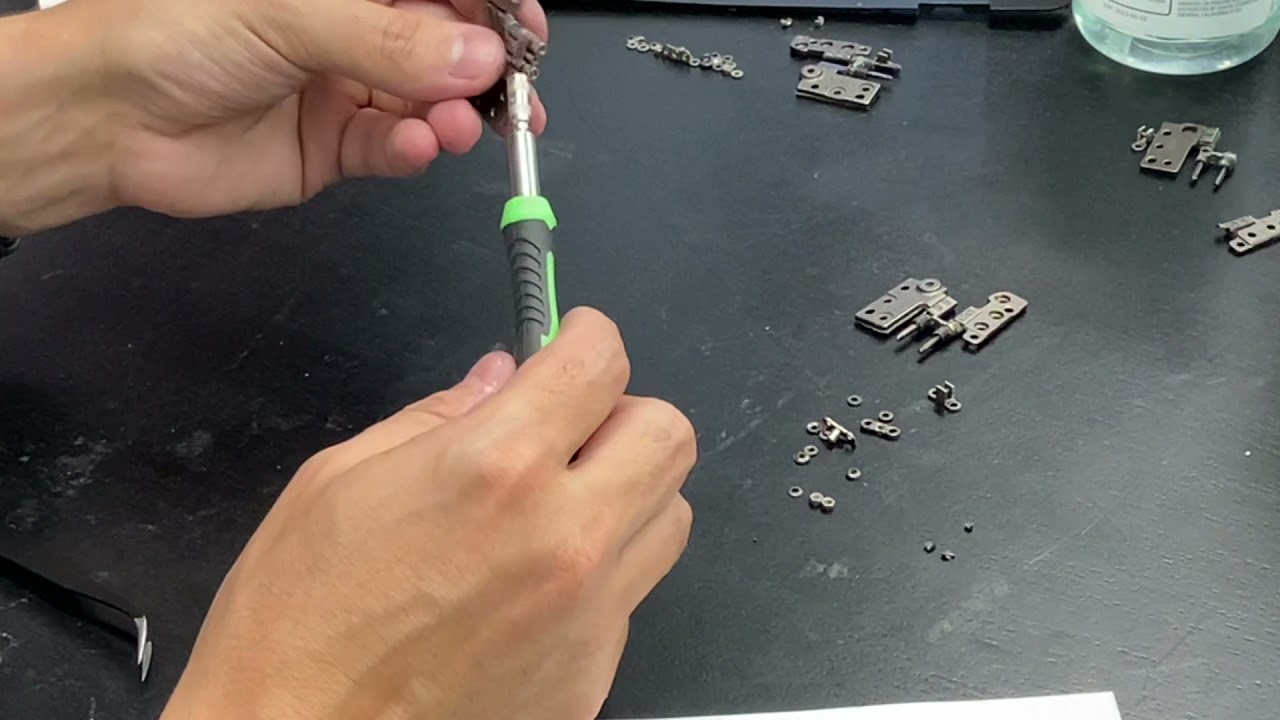 Repairing a Chromebook’s hinges