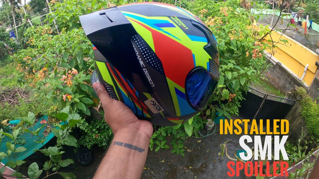 HOW TO INSTALL SMK SPOILLER IN AXOR HELMET?