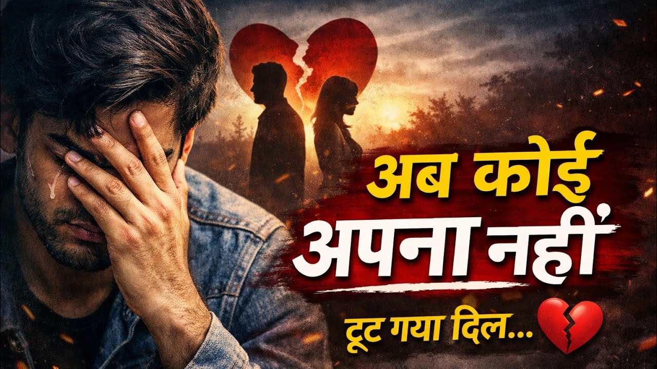 अब कोई अपना नहीं | Very Sad Hindi Song | Heart Touching Breakup Song | Emotional Pain