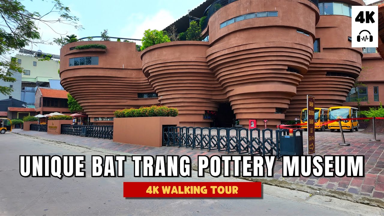 Walk in the Bat Trang Potterry Museum - Super unique architecture in Hanoi | Walking Tour 4K