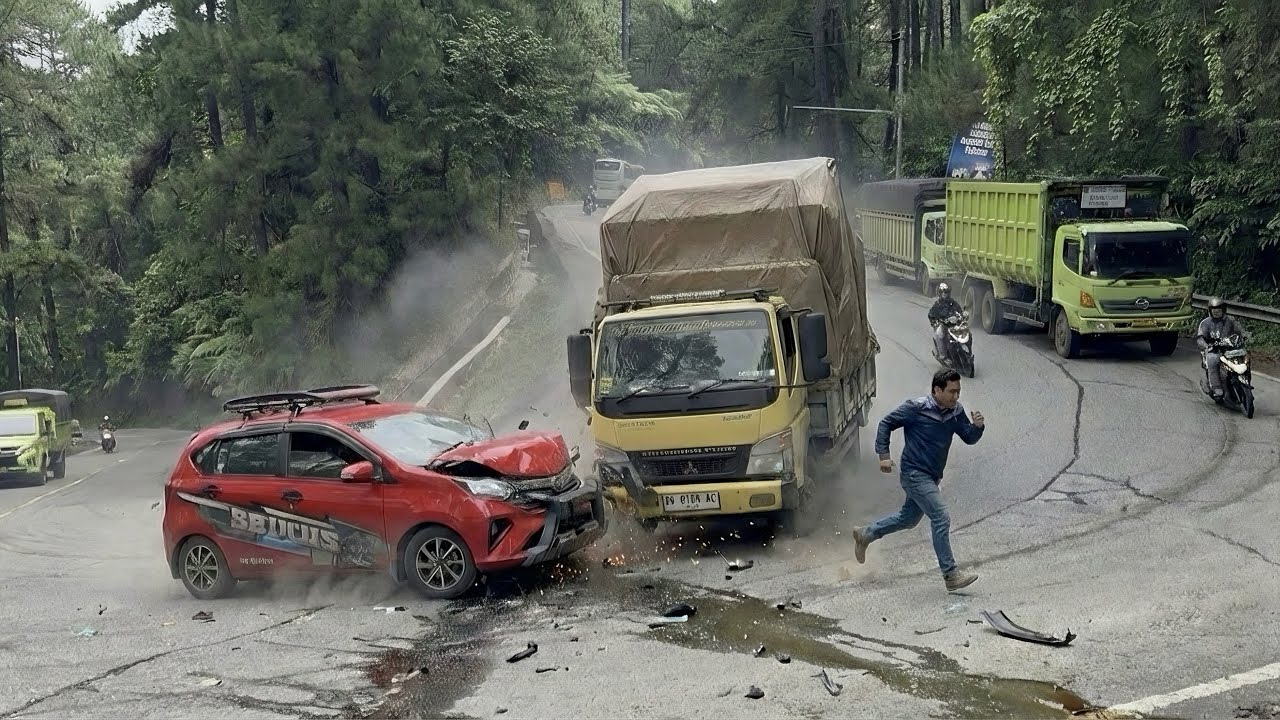 Kejadian Didepan Mata‼️ Detik Detik Mengerikan, Nyawa PKJR Terancam Truk Menerobos Melaju Kencang