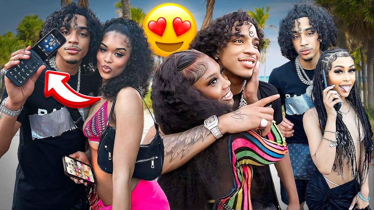 Getting Girls Number With A Flip Phone IN MIAMI !! *W RIZZ?!* (Spring Break)