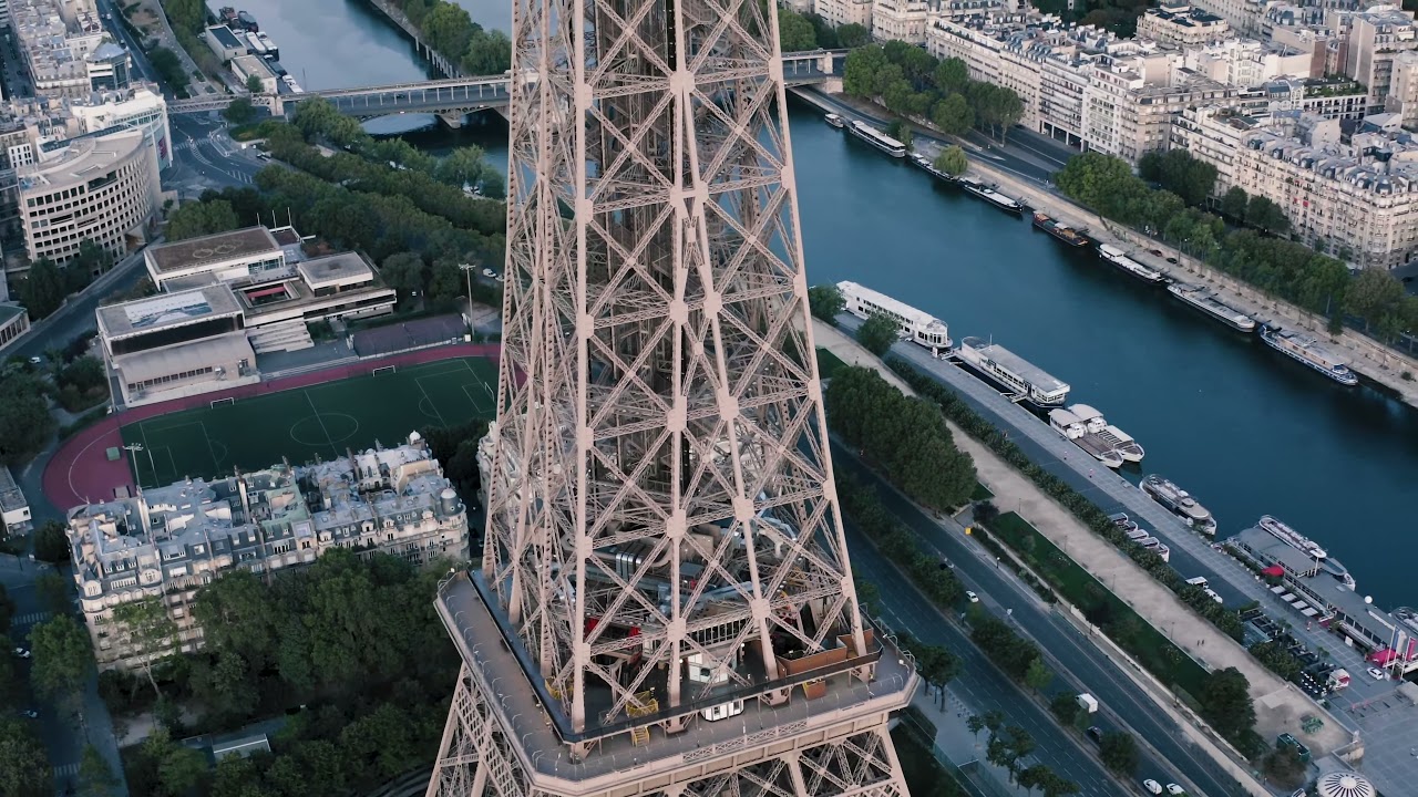 Eiffel Tower Drone 4k