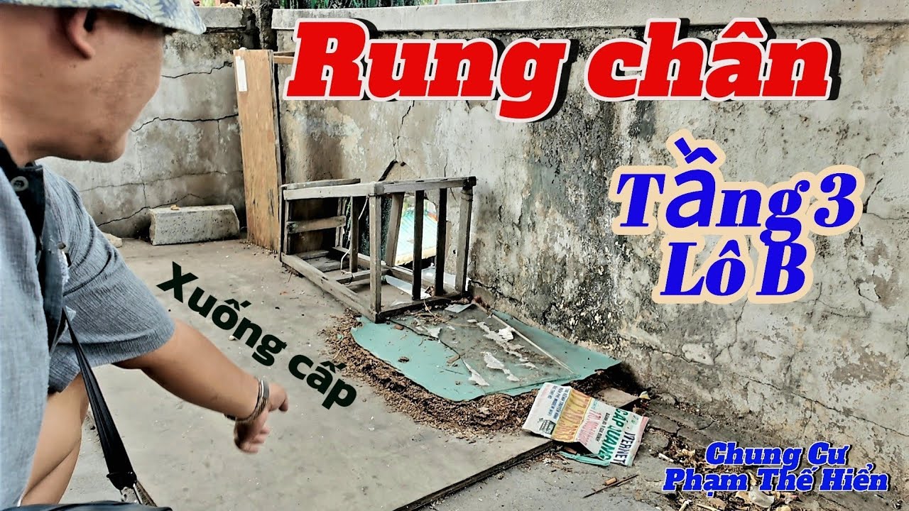 Rung chân đi trên tầng 3 lô B chung cư Phạm Thế Hiển 