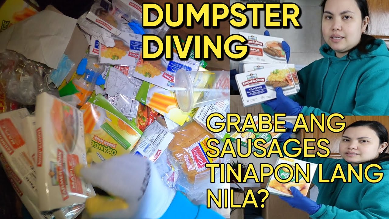 PINAYTEXAN DUMPSTER DIVING BAKIT GANUN SILA TINAPON LANG NILA MGA SAUSAGES