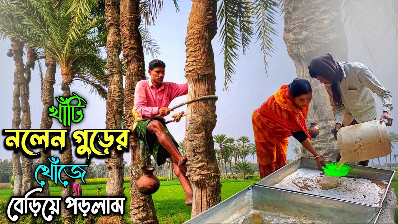 মাজদিয়ার খাঁটি নলেন গুড় কি ভাবে তৈরী হয় দেখুন | Majhdia Nolen Gur | Khejurer Rosh  @SundayTadka