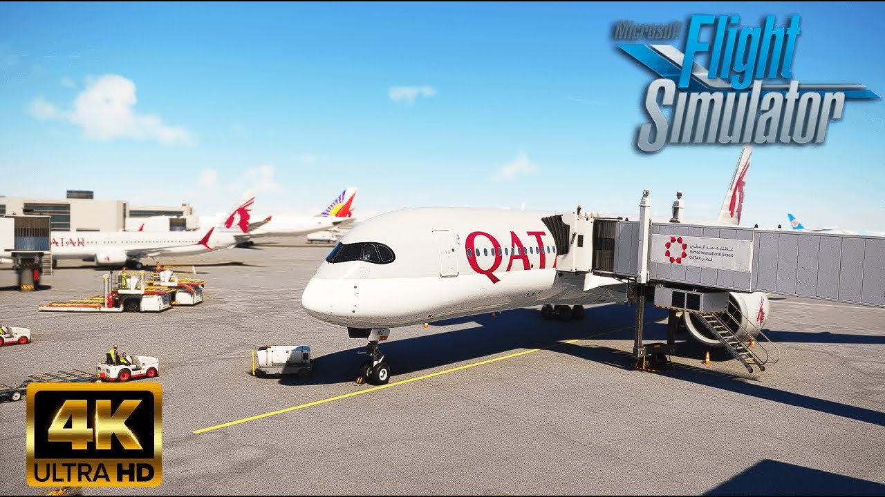 LANDING BLINDLY IN BAD WEATHER!! / Qatar A350-900 Doha ✈ London Heathrow / MSFS 2020