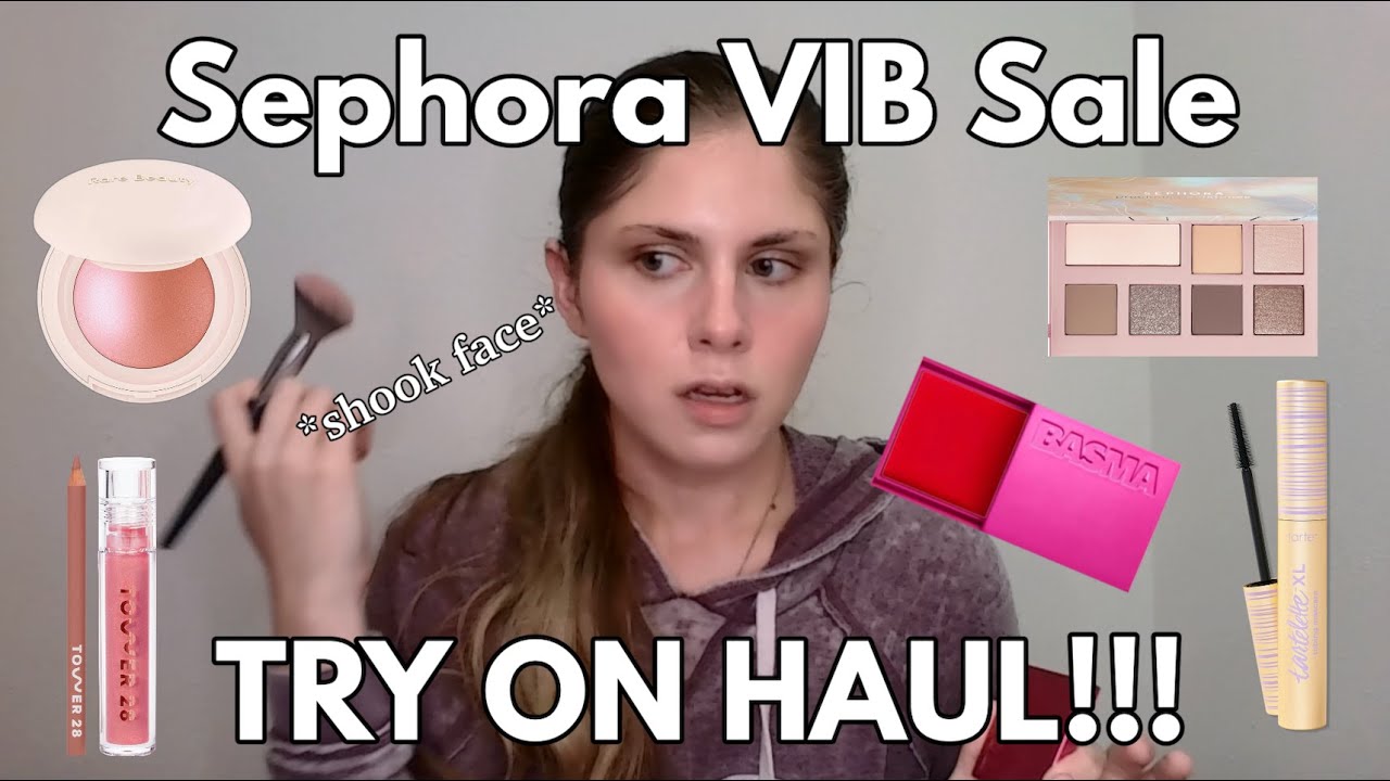 SEPHORA SALE TRY-ON HAUL!! | trying what I picked up at the Spring VIB Sale!