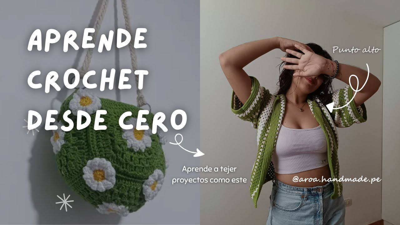 APRENDE CROCHET DESDE CERO 🧶 | Puntos Básicos (Paso a Paso)