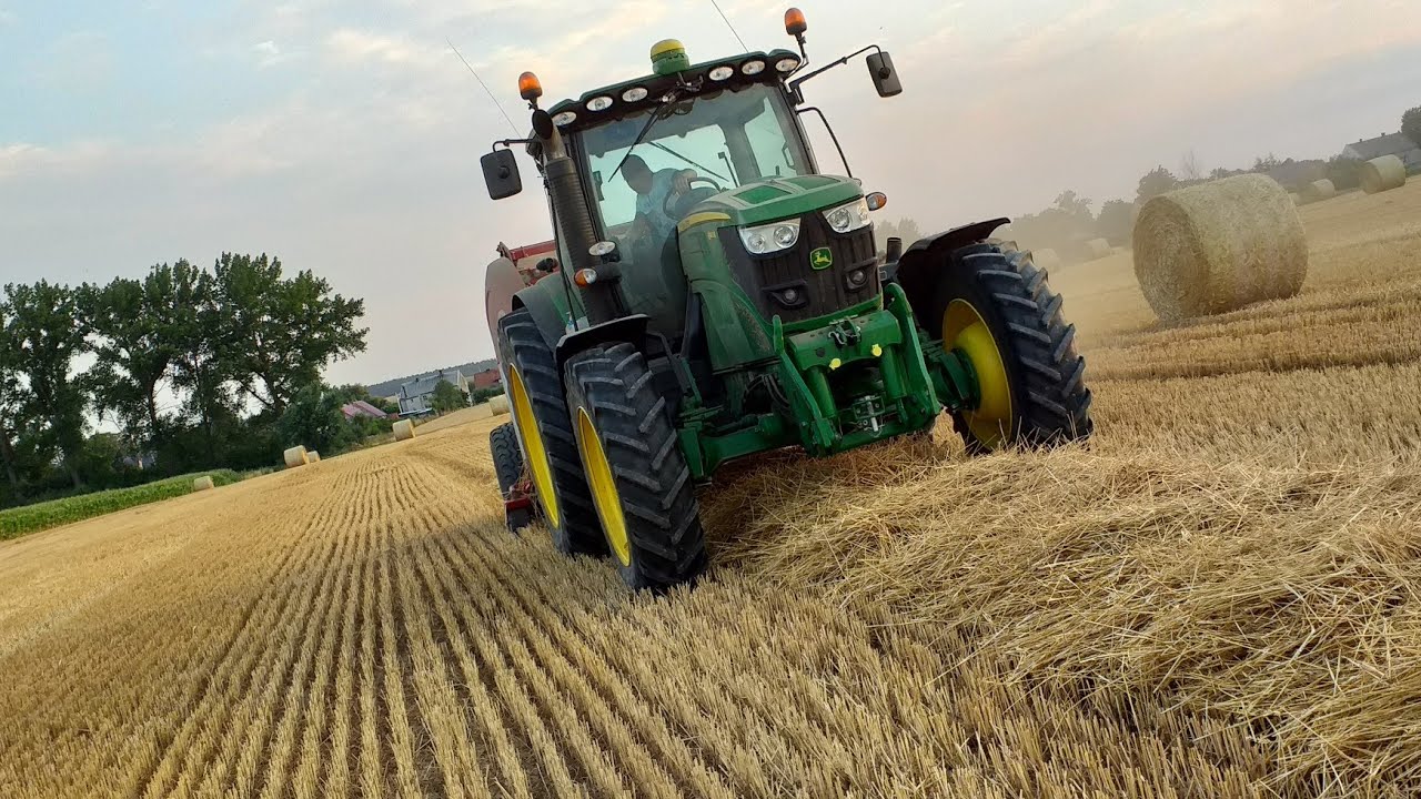 Prasowanie słomy 2019|John Deere 6140r & Lely welger rp445