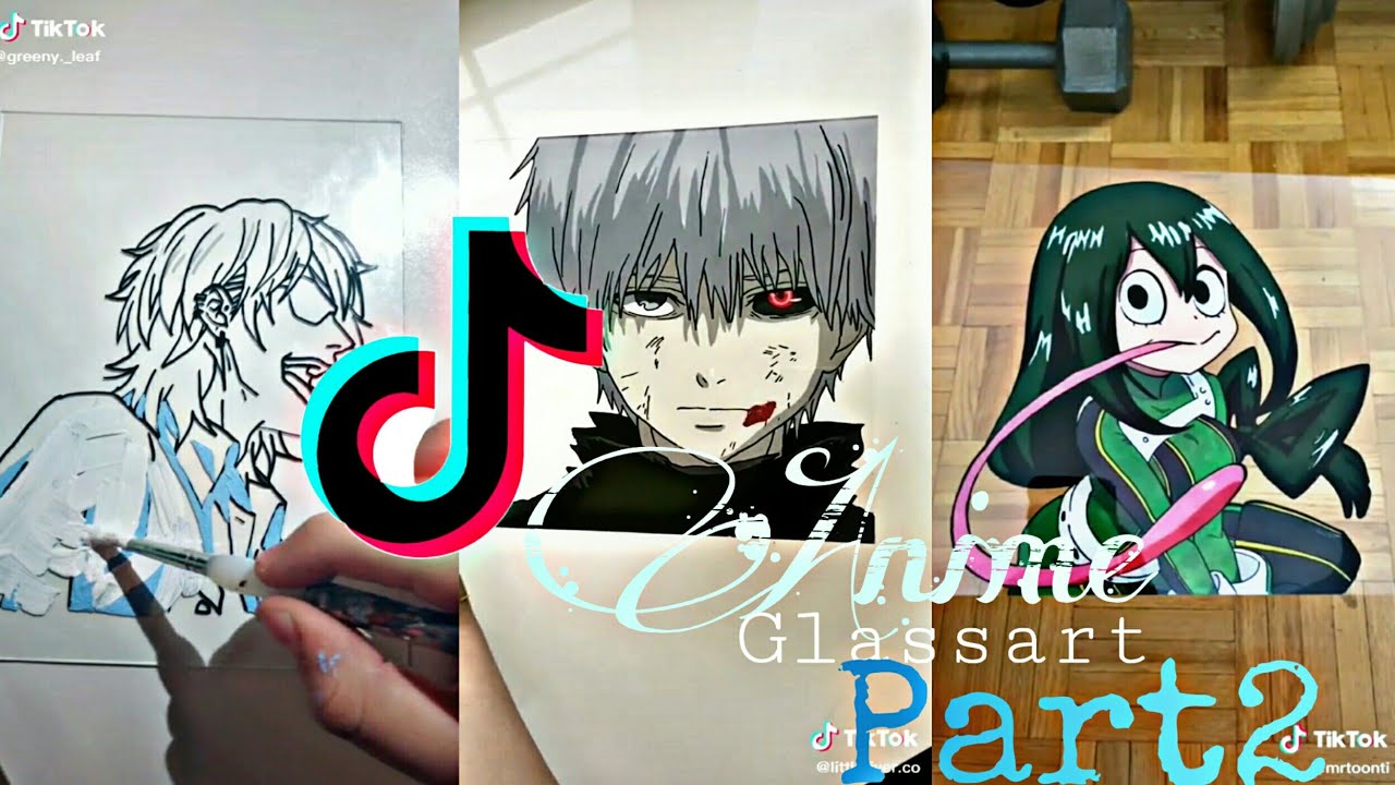 ANIME GLASSART TIKTOK COMPILATION ʕ•ﻌ•ʔ Part 2||Kureshi chang