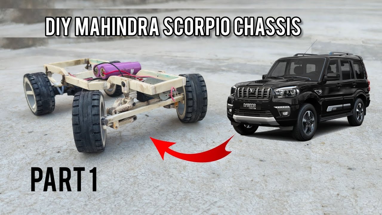 Diy RC scorpio chassis using pvc pipe #trending  #scorpio#toponemaker #ajmodelmaker