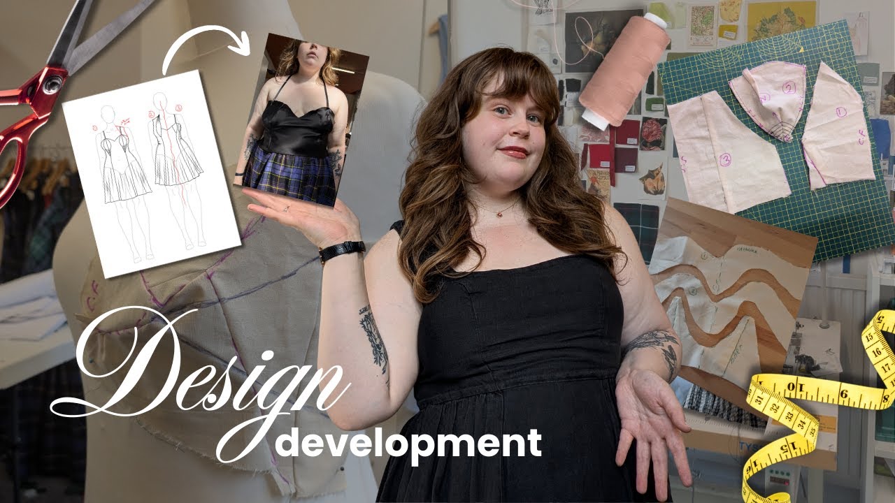 Watch me create a dress pattern from scratch! ✂️👗| Fashion Designer Diaries