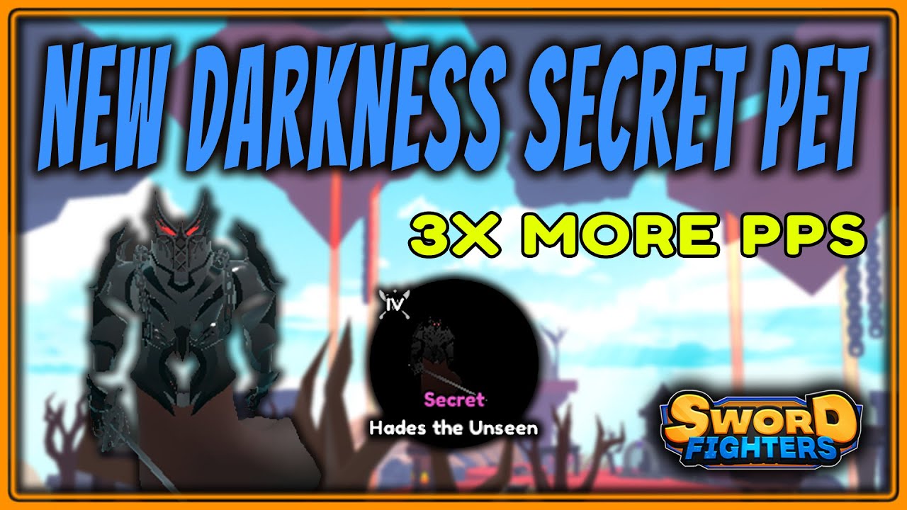 I HATCHED A DARKNESS SECRET PET & TRIPLED MY PPS | Sword Fighters Simulator | Update 11