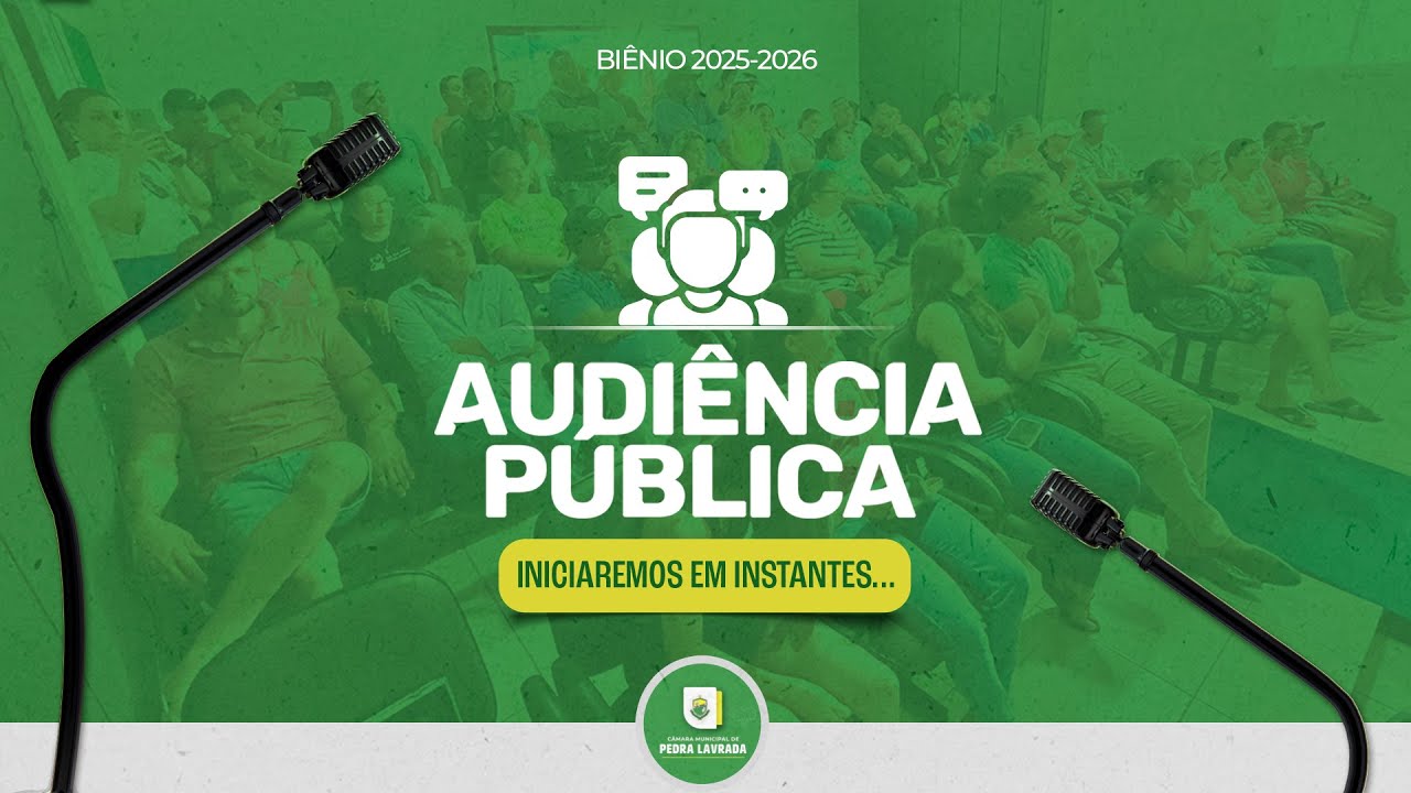 AUDIÊNCIA PÚBLICA - ABASTECIMENTO DE ÁGUA EM PEDRA LAVRADA