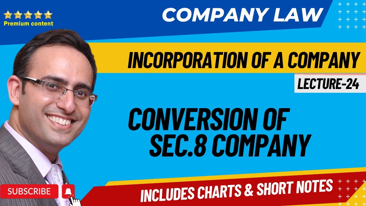 Lecture 24 Company Law CONVERSION OF Sec.8 Company