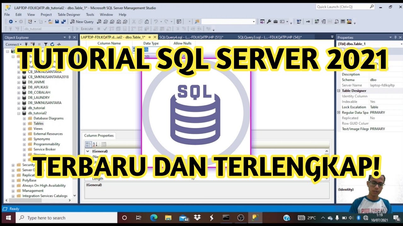 Belajar SQL server management studio untuk pemula (terbaru)