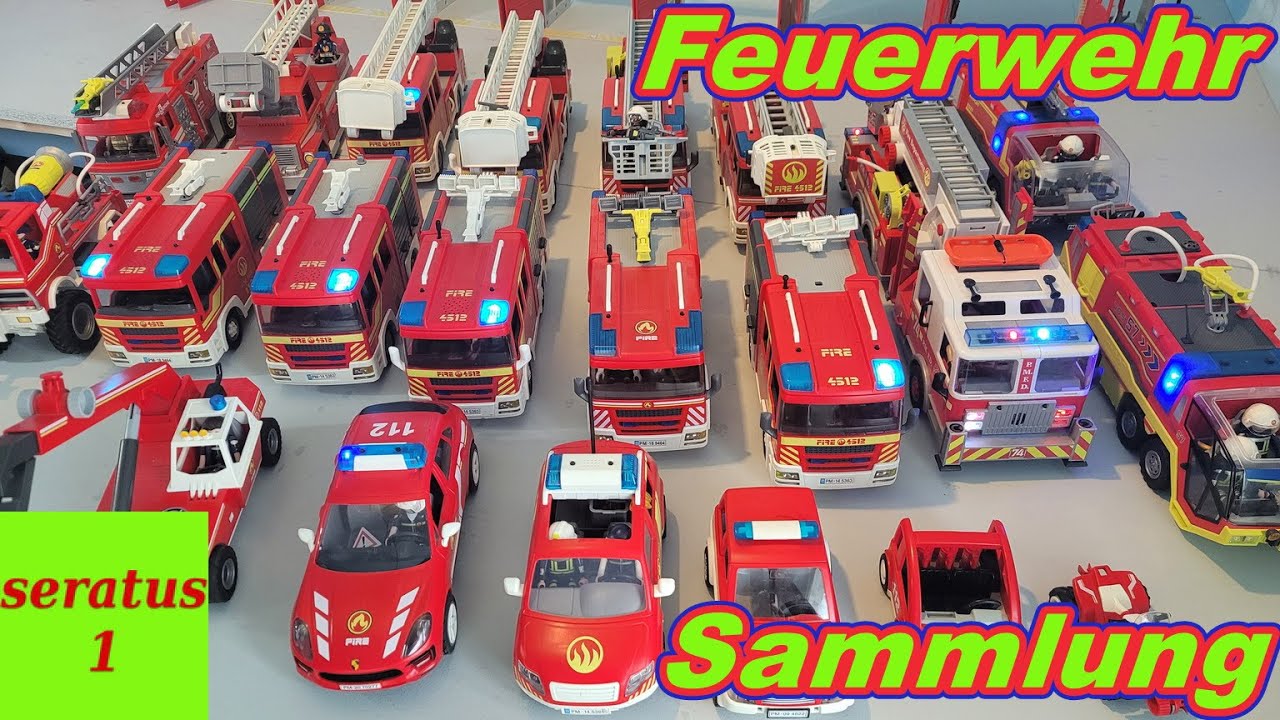 Riesige Playmobil Feuerwehr Fahrzeug Feuerwehrauto Sammlung seratus1