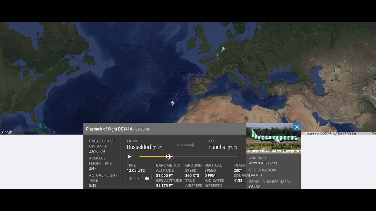 [MSFS2020] Fenix Airbus A321-211 Condor D-ATCB CFG5MF Dusseldorf EDDL-LPMA Takeoff Dusseldorf EDDL