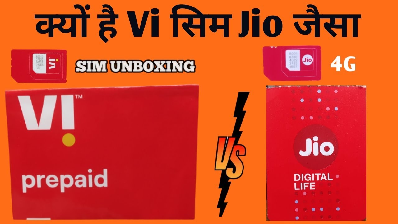 Vi Sim and Jio sim Unboxing | Vi New sim First look | Jio Sim Unboxing | Jio sim vs Vi sim | JioPos