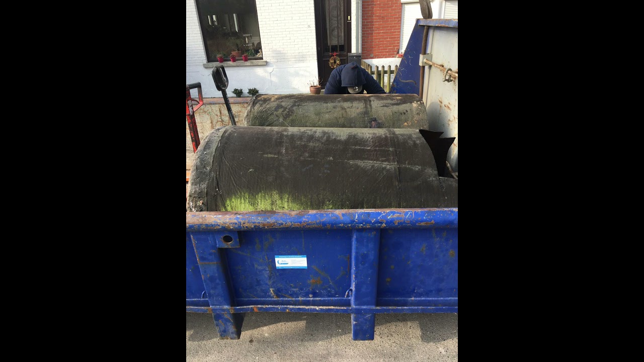 verwijderen bovengrondse mazouttank ALV bv reinigen ledigen verwijderen tank mazouttank