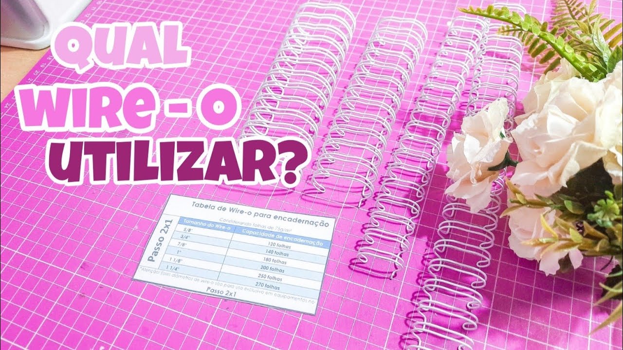 QUAL WIRE-O QUE USO EM CADA TRABALHO - QUANTIDADE DE FOLHAS - ENCADERNADORA 2X1 - #VEDA11