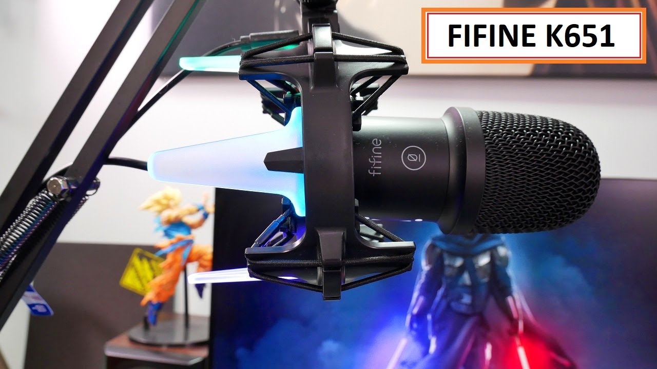Rewelacyjny mikrofon dla streamer&oacute;w i nie tylko - SĄ LEDY! :) Fifine K651 Amplirocket