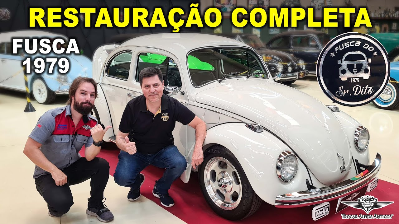 FUSCA do PAI Sr. DITO | Um charme FUSCA 1979 BRANCO - Restauração completa by TROCAR AUTOS ANTIGOS