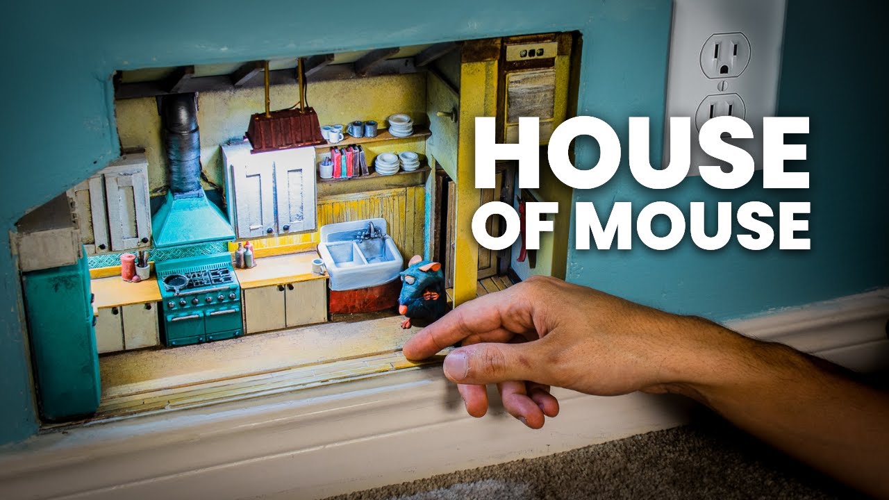 putting a tiny kitchen in my wall (Ratatouille Diorama)
