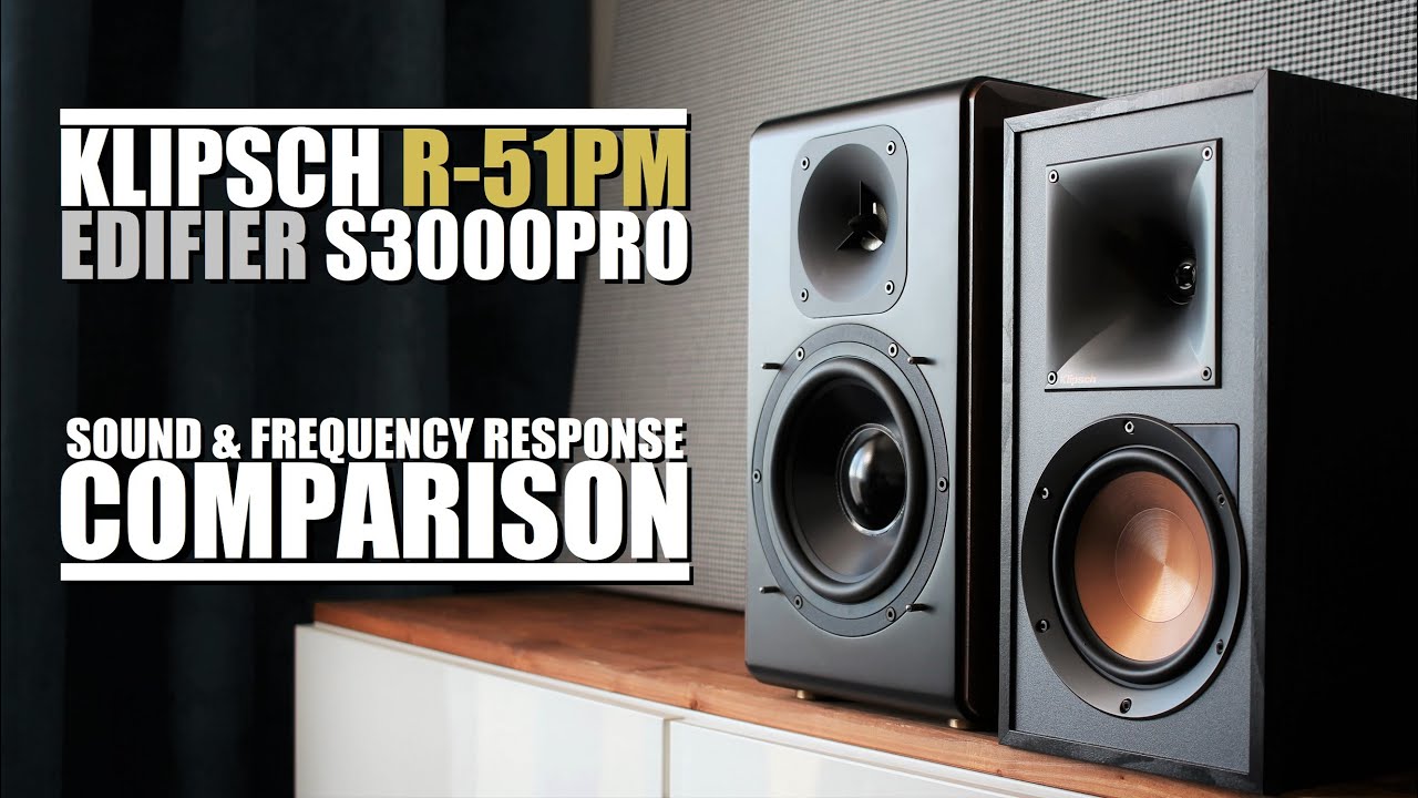 Klipsch R-51PM  vs  Edifier S3000Pro  ||  Sound & Frequency Response Comparison