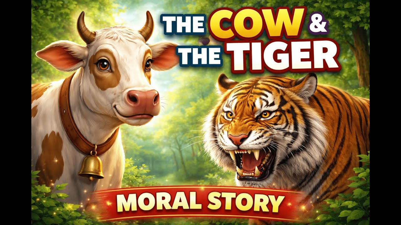 The Cow and the Tiger | A Powerful Moral Story About Kindness@EasyEnglishDaily395