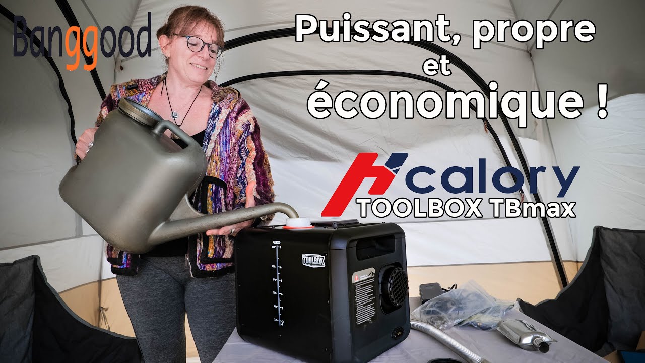 219 -Chauffage diesel  Hcalory TOOLBOX T-B MAX Banggood :8 kW de chaleur mobile #vanlife #chauffage