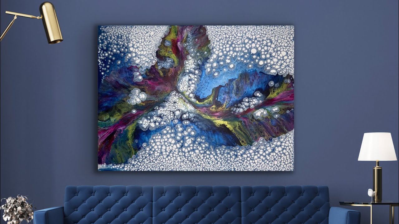 Pearl Cell & Dutch Pour Combo | “Mermaid” Interference Series | Acrylic Abstract Art Tutorial 🌈