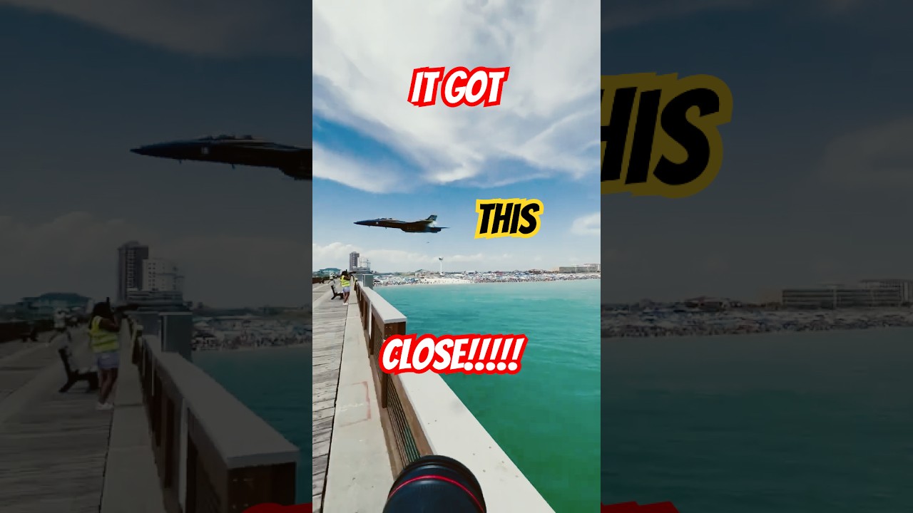 💥Blue Angels F-18 Screams Over Ocean Pier in INSANE Low Pass&mdash;You&rsquo;ll Feel This One! #blueangels