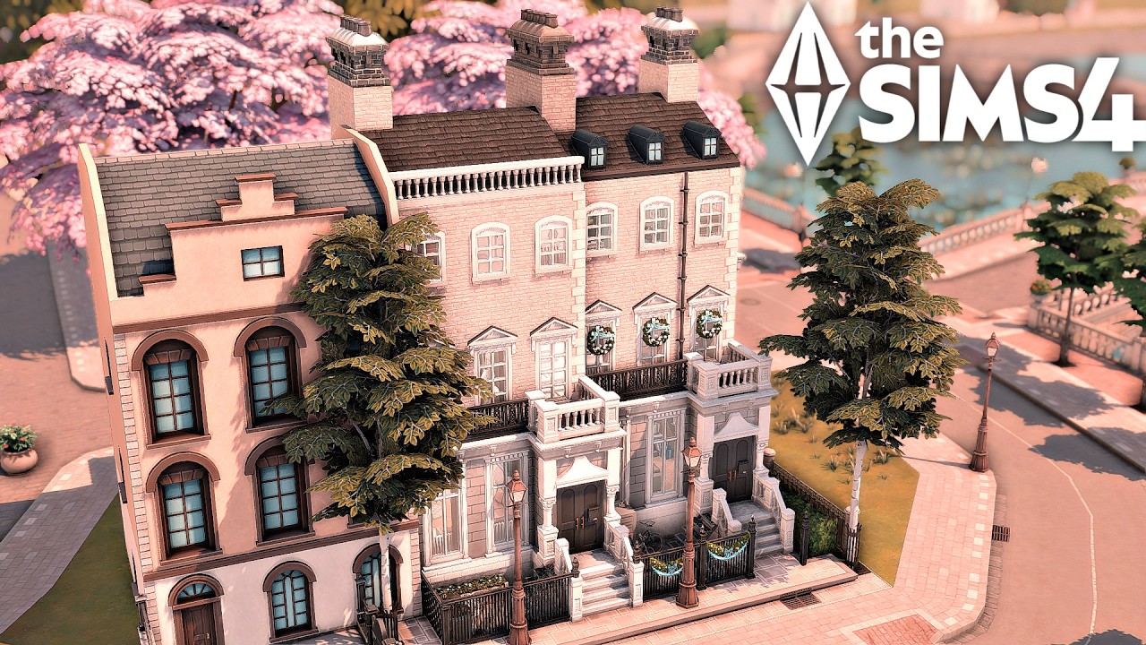 Лондонские таунхаусы | The Sims 4 | Скоростная анимация строительства | Без пользовательского кон...