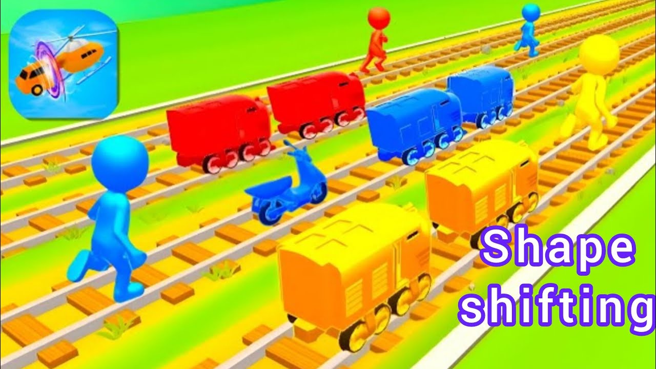 Shape shifting 😨😄 racing 3d gameplay (no commentary).