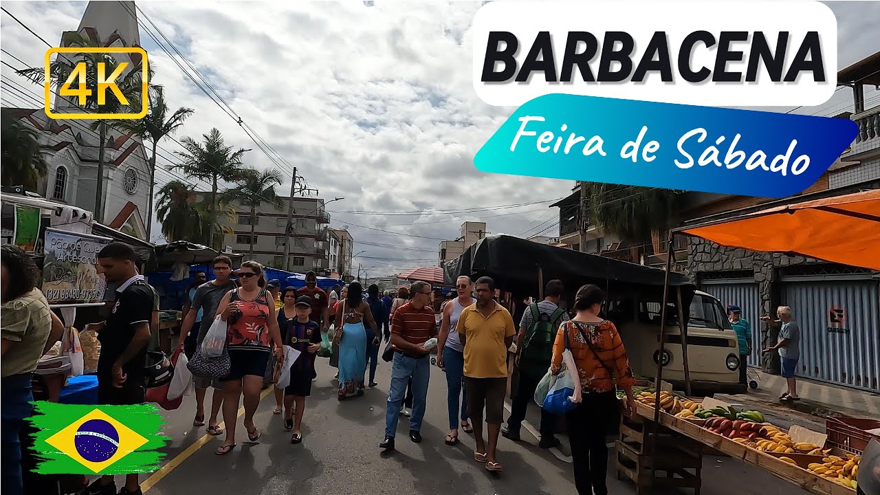 Caminhada pela feira de São Sebastião, Barbacena MG  |  Walking Tour Brazil 2024