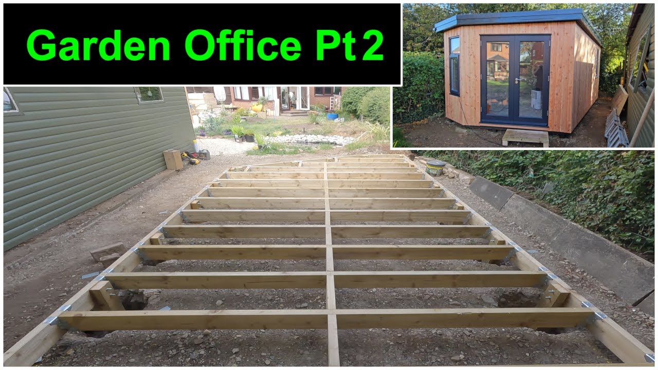 Garden office, Larch clad, double glazed, insulated   Pt2.  More on the base frame