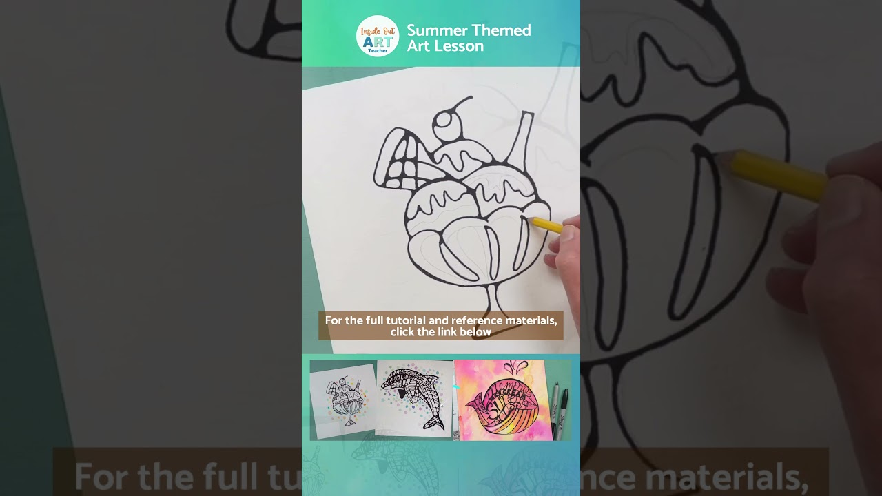 Part 2 of 7 | How to Create a Stunning Summer Themed Art Project - High School Art Lesson