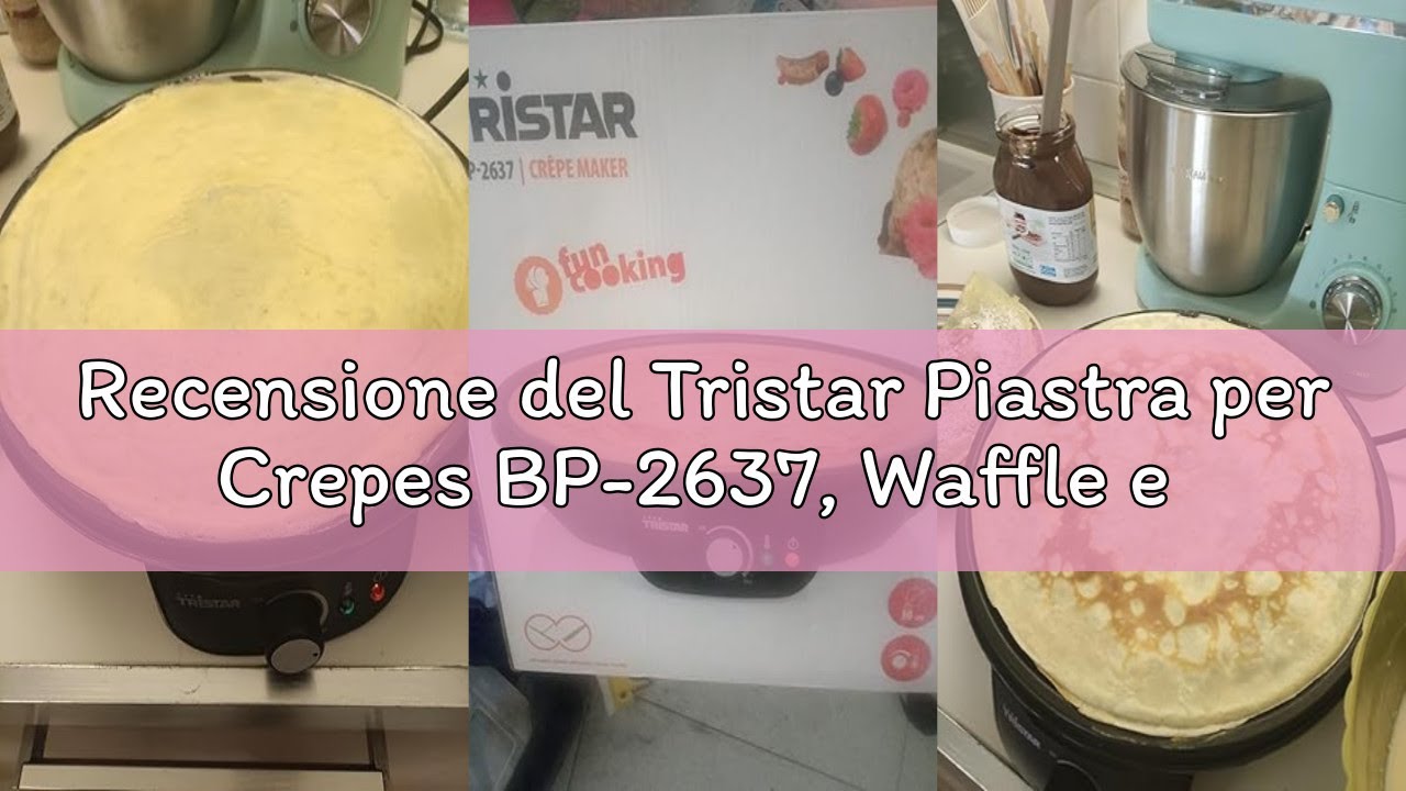 Recensione del Tristar Piastra per Crepes BP-2637, Waffle e Piadine, 1000 watt, Diametro da 30 cm, A