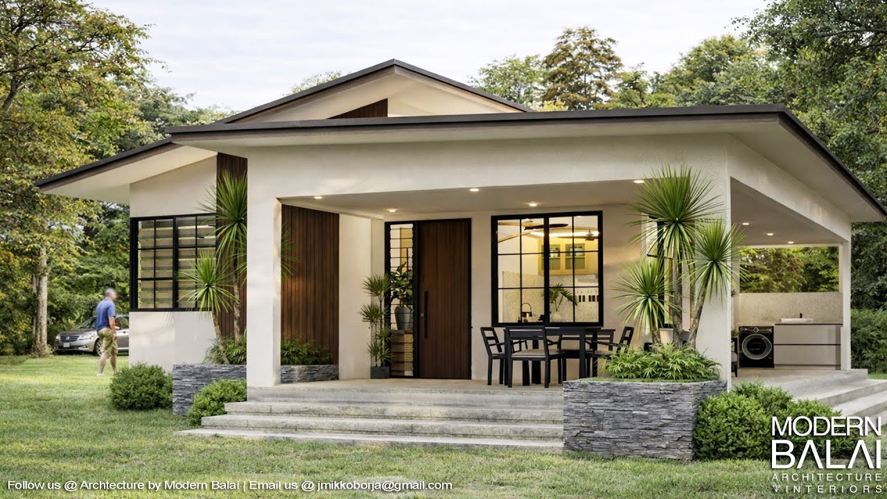 Simple House Design Small Farmhouse Idea | 10x11.5 Meters
