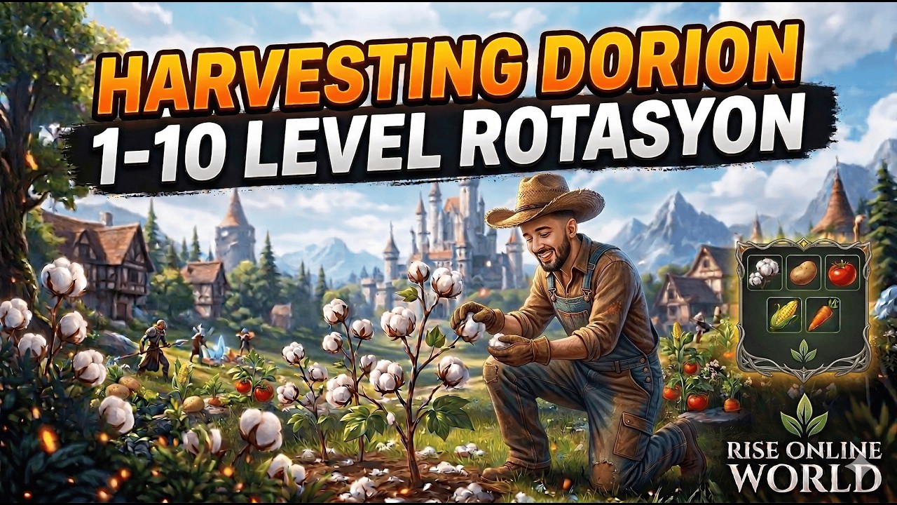 Dorion Harvesting 1-10 Level Rotasyon ve 1 Saatlik Kazan&ccedil;  🥔 | Rise Online #1