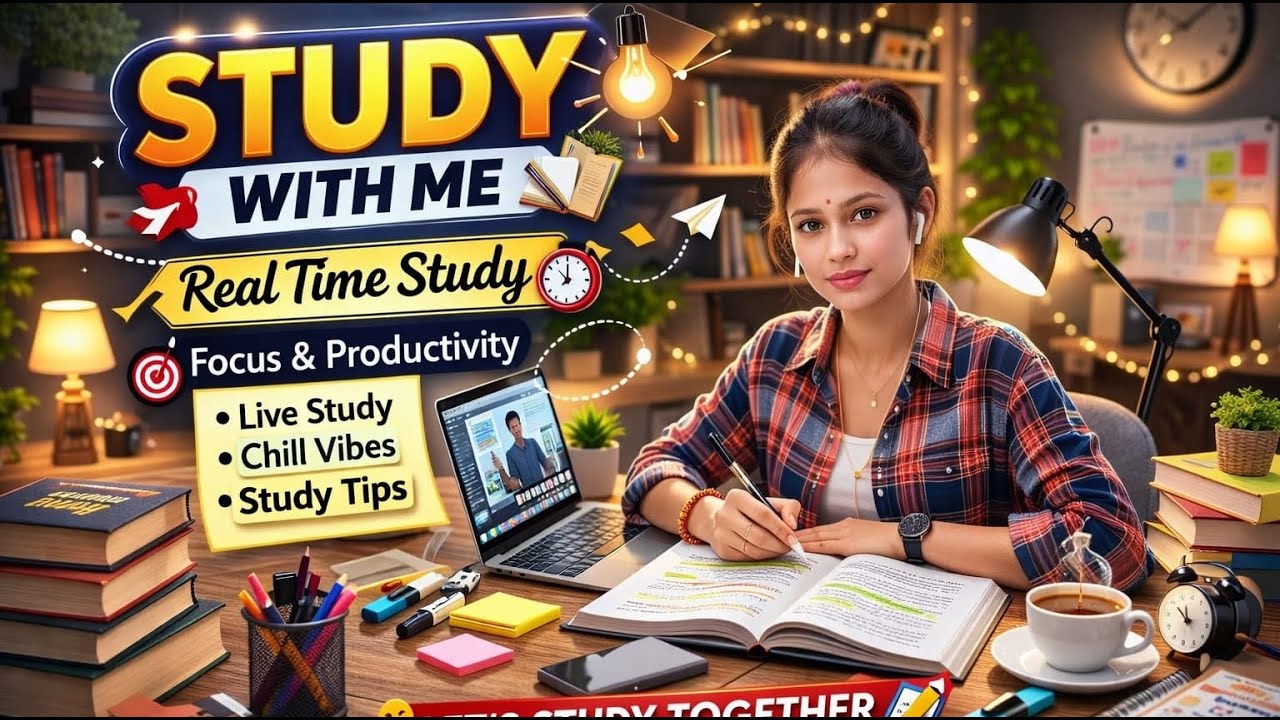 2 Hours Study With Me 📚 | 10 Min Break | Live Pomodoro Study Session | Focus With Me