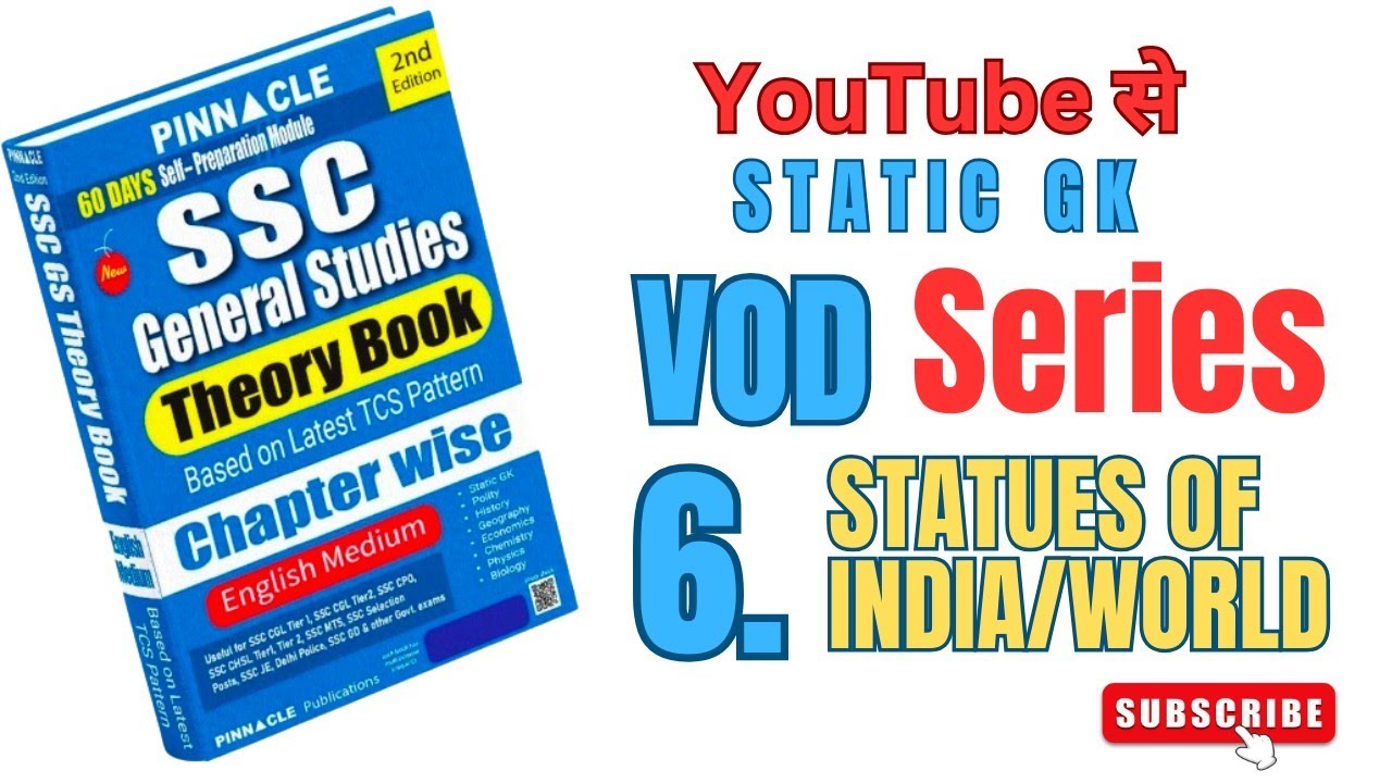 6.Famous statues of India & World | Yt se Static Gk Theory Series imp for SSC CGL & Railway exams