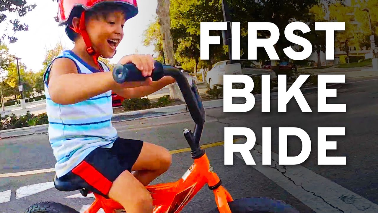 ❤️ 3-Year-Old&rsquo;s FIRST Bike Ride 🚲 on Training Wheels!