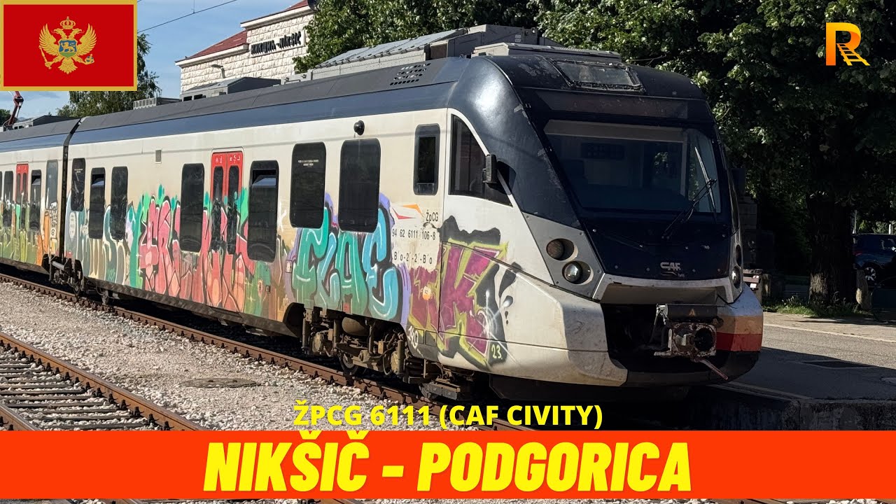 Cab Ride Nikšić to Podgorica (ŽPCG, Montenegro, June 2025) train driver's view 4K